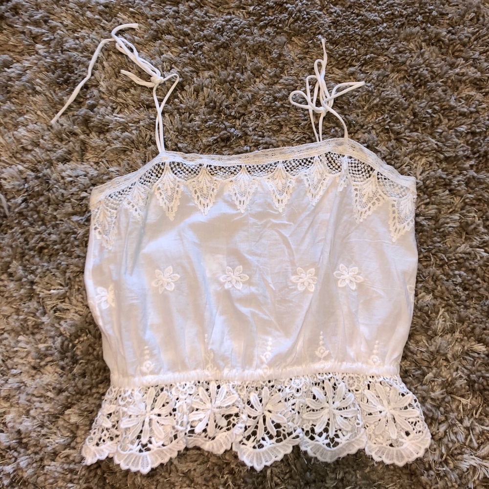 White crop top